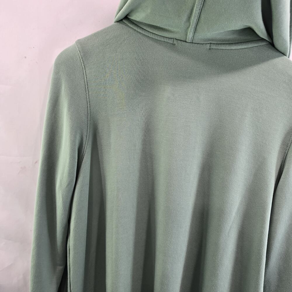 Cuddl Duds Cardigan Women Medium Light Green Hooded Modal Thumb Holes Ultra Soft - Picture 9 of 12